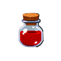 Potion de Santé Petite (16-Bit) — sprite pixel art 256×256