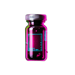 Gesundheitspotion Klein (Cyberpunk) — 256×256 Pixel-Art-Sprite