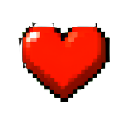 Heart Empty - 256x256 pixel art sprite