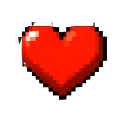Coração Vazio — sprite pixel art 256×256