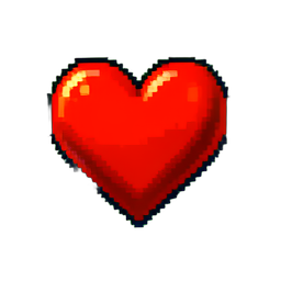 Heart Full - 256x256 pixel art sprite