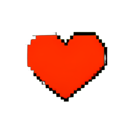 Herz-Lebenszähler — 256×256 Pixel-Art-Sprite