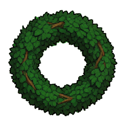 Hedge Round (16-Bit) - 256x256 pixel art sprite