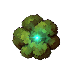 Hedge Round (Atmospheric) - 256x256 pixel art sprite