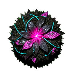 Hedge Round (Cyberpunk) - 256x256 pixel art sprite