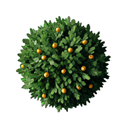 Hedge Tall (Atmospheric) - 256x256 pixel art sprite