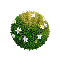 Hedge Tall (HD-2D) - 256x256 pixel art sprite