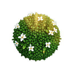 高灌木 (HD-2D) — 256×256 像素游戏素材
