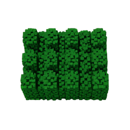 Hedge Tall (Voxel) - 256x256 pixel art sprite