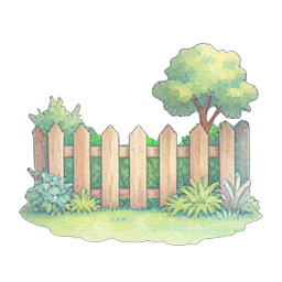 Hecke Mauer — 256×256 Pixel-Art-Sprite