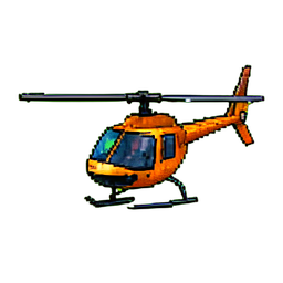 Helicóptero Helicóptero — sprite pixel art 256×256