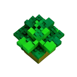 Herb Green (Voxel) - 256x256 pixel art sprite