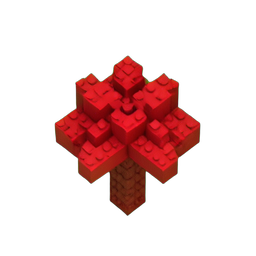 Herb Red (Voxel) - 256x256 pixel art sprite