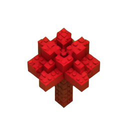 Hierba Roja (Voxel) — sprite pixel art 256×256