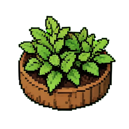 Kräuter-Spirale-Bett — 256×256 Pixel-Art-Sprite