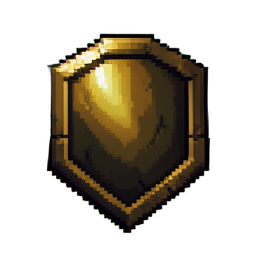 Heldenmedaille Gold — 256×256 Pixel-Art-Sprite