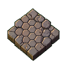 Sechseckiger Boden — 256×256 Pixel-Art-Sprite