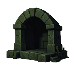 Versteckter Altar — 256×256 Pixel-Art-Sprite