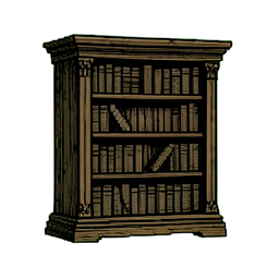 Bibliothèque Cachée — sprite pixel art 256×256