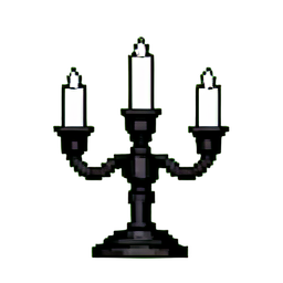 Versteckter Kandelaber — 256×256 Pixel-Art-Sprite