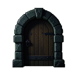 Verstecktes Geheimtor — 256×256 Pixel-Art-Sprite