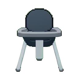 Chaise haute bébé — sprite pixel art 256×256