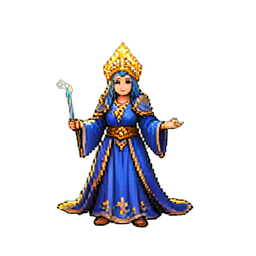 Sacerdotisa Alta — sprite pixel art 256×256