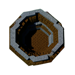 Hole Ground (Voxel) - 256x256 pixel art sprite