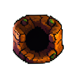 Chão do Buraco — sprite pixel art 256×256