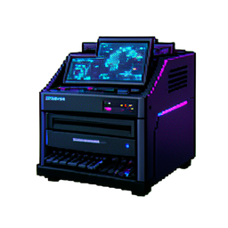 Perforador de tres anillos — sprite pixel art 256×256