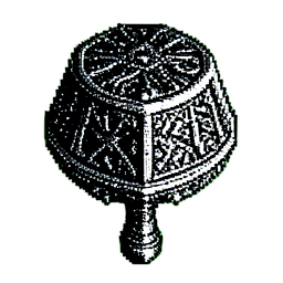 Kleriker (1-Bit) — 256×256 Pixel-Art-Sprite