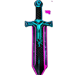 Holy Sword (Cyberpunk) - 256x256 pixel art sprite
