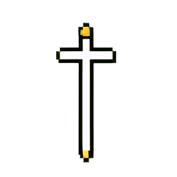 Heiliges Schwert (Low-Res) — 256×256 Pixel-Art-Sprite