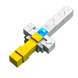 Holy Sword (Voxel) - 256x256 pixel art sprite