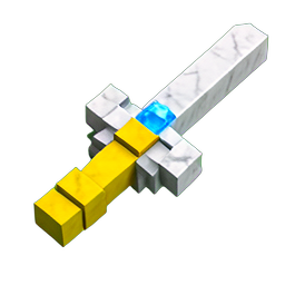 Espada Sagrada (Voxel) — sprite pixel art 256×256