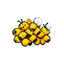 Enjambre de Abejas — sprite pixel art 256×256