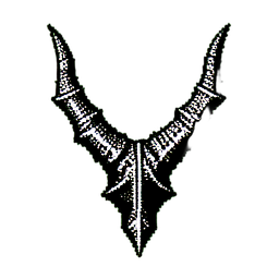 Cuerno (1-bit) — sprite pixel art 256×256