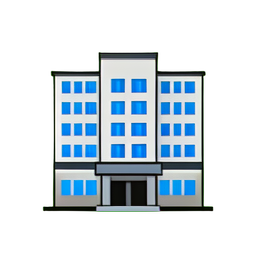 Hospital Building — 256×256 pixel art sprite