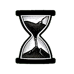 Hourglass (1-Bit) - 256x256 pixel art sprite