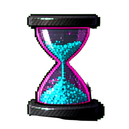 Hourglass (Cyberpunk) - 256x256 pixel art sprite