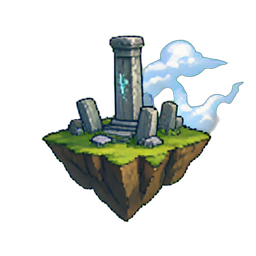 Hovering Boulder Runic — 256×256 pixel art sprite