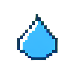 Ícone de Umidade — sprite pixel art 256×256