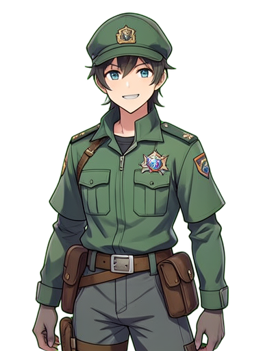 Jäger Waldwächter — 384×512 Pixel-Art-Sprite
