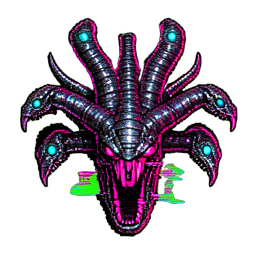 Hydre (Cyberpunk) — sprite pixel art 256×256