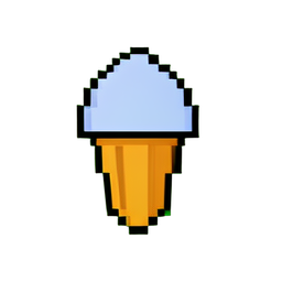 アイスクリームアイコン — 256×256 ピクセルアートスプライト