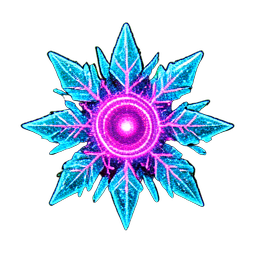 Élément de Glace (Cyberpunk) — sprite pixel art 256×256
