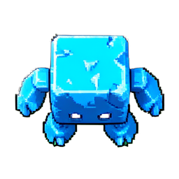 Ice Golem (16-Bit) - 256x256 pixel art sprite