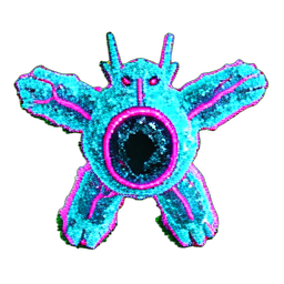 Ice Golem (Cyberpunk) - 256x256 pixel art sprite