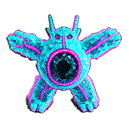 Eis-Golem (Cyberpunk) — 256×256 Pixel-Art-Sprite