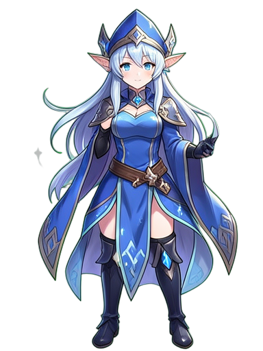 Ice Mage Frost Princess — 384×512 pixel art sprite